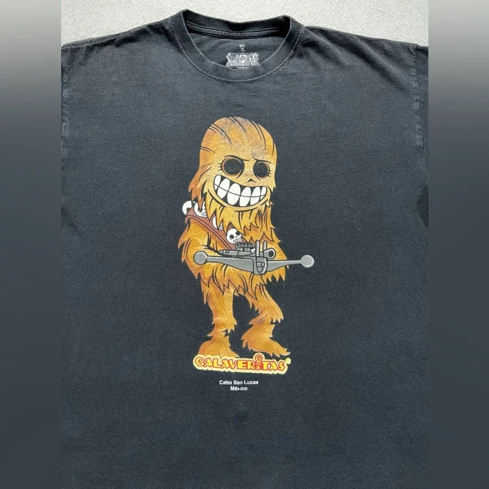Calaveritas Chewbacca Cabo San Lucas Mexico T-Shirt Men’s XL Black Star Wars